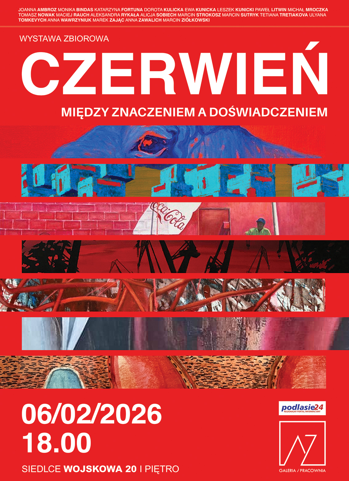 02.2026 - Wernisaż wystawy „Czerwień – między znaczeniem a doświadczeniem” - plakat